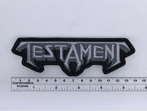 Нашивка Testament серая