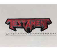 Большая нашивка Testament красная