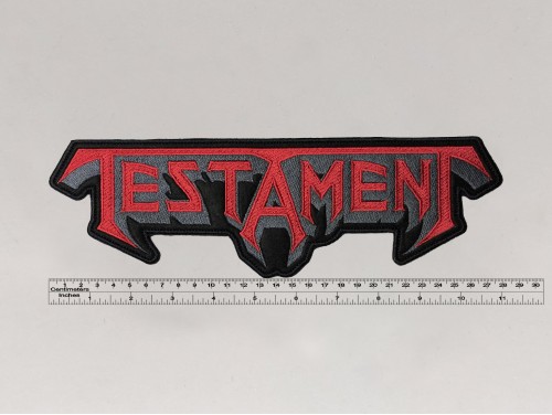 Большая нашивка Testament красная