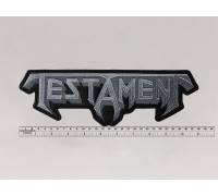 Большая нашивка Testament серая