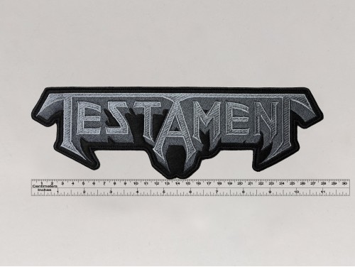 Большая нашивка Testament серая